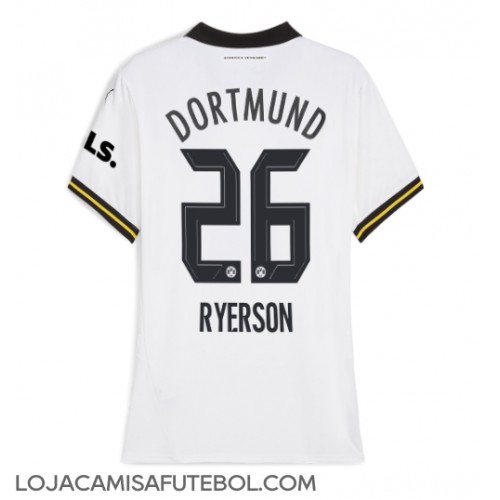 Camisa de Futebol Borussia Dortmund Julian Ryerson #26 Equipamento Alternativo Mulheres 2024-25 Manga Curta